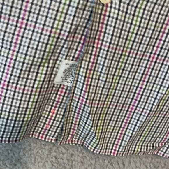 Peter Millar Shirt Mens Extra Large Black & pink green Check Long Sleeve Button - Picture 3 of 8